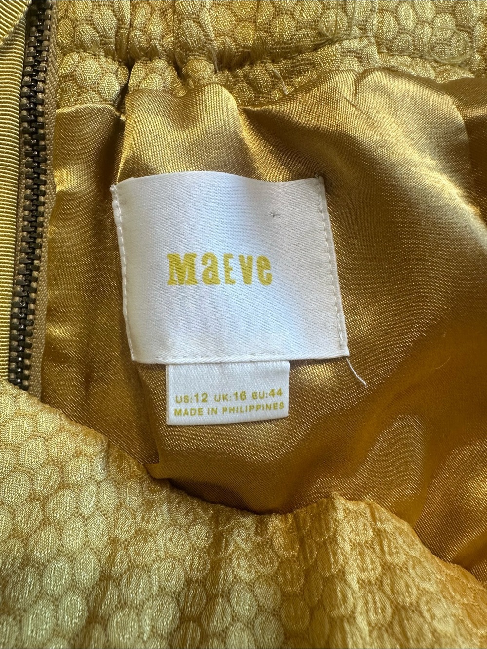 Maeve Tropicale Skirt Size 12 Golden Yellow Tropical Floral Print Anthropologie - Picture 8 of 10